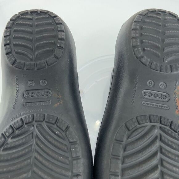 Crocs Kadee Women's Size 6 Black Rubber Ballet Flats Slip On Comfort Shoes - Picture 8 of 12